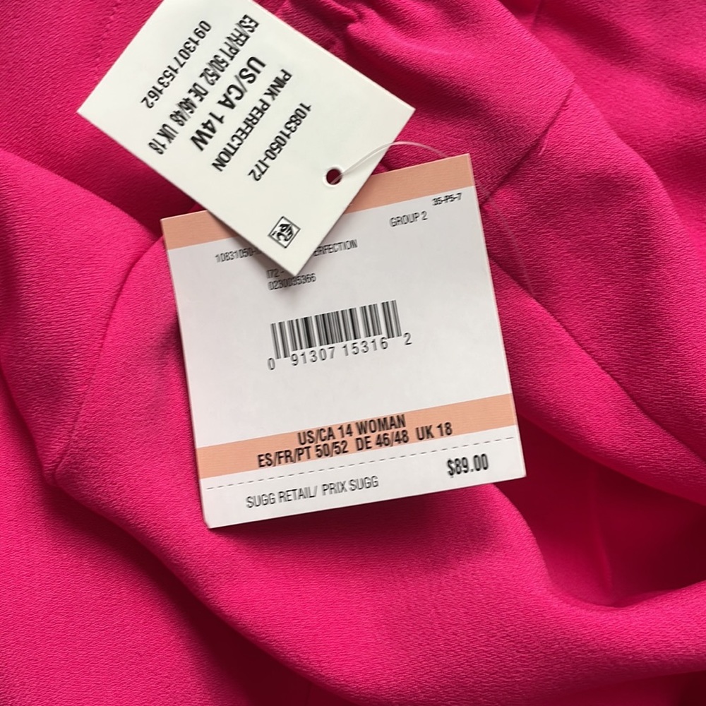 Kasper pink pants 14 W - Picture 4 of 5